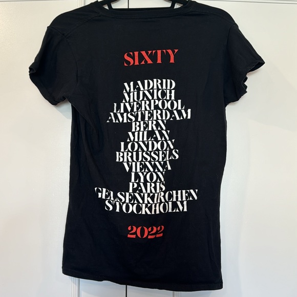 Rolling Stones Black Cotton 2022 Sixty Tour T-Shirt Size Large (true med) - Picture 5 of 8